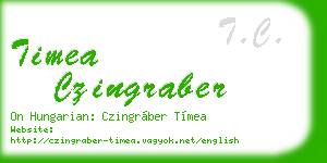 timea czingraber business card