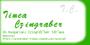 timea czingraber business card